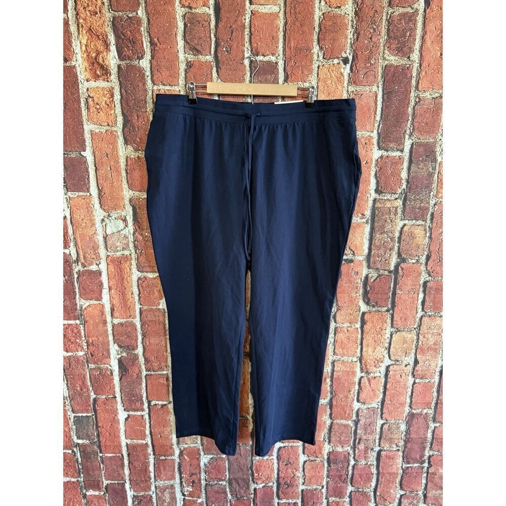 Style & Co Womens Blue Pull On Straight Leg Tapered Pants Size 3X NWT